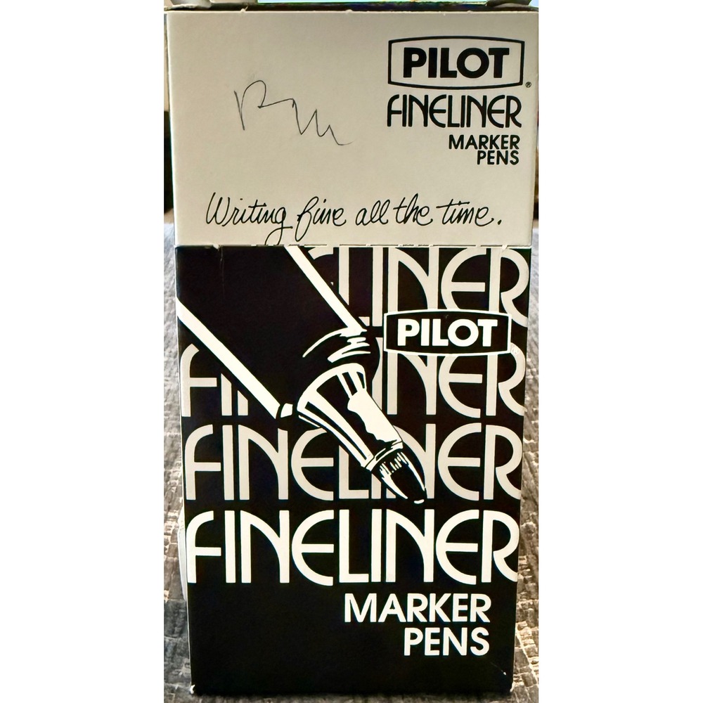 Pilot Fineliner Marker Pens Black One Dozen Excellent #SW-PP Fine Point